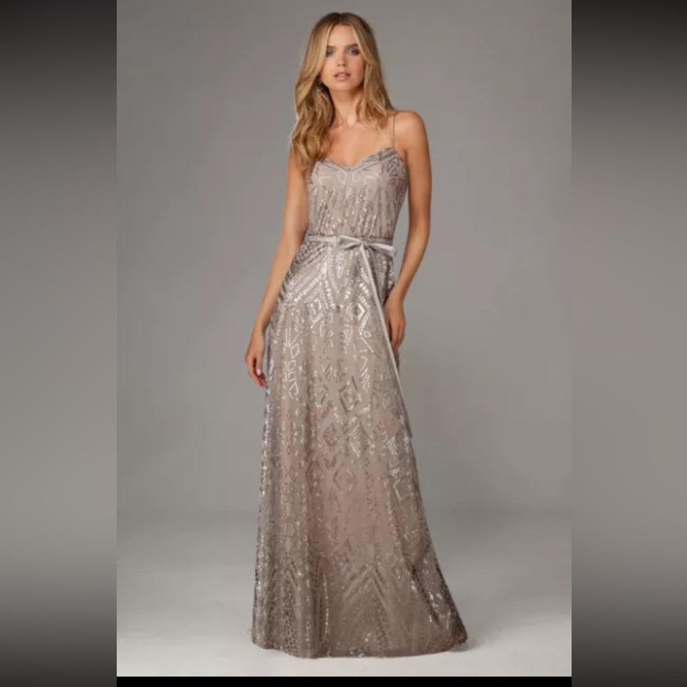 Angelica Faccenda by Madeline Gardner 8 Tribal Sequin Dusty Rose NWT